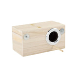 Maxbell Wood Parrot Nest Birds Breeding Box Parrot Hatching House with Perch Durable S Right Opening