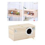 Maxbell Wood Parrot Nest Birds Breeding Box Parrot Hatching House with Perch Durable S Right Opening