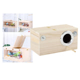 Maxbell Wood Parrot Nest Birds Breeding Box Parrot Hatching House with Perch Durable S Right Opening