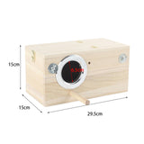 Maxbell Wood Parrot Nest Birds Breeding Box Parrot Hatching House with Perch Durable M Left Opening