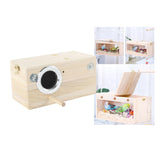 Maxbell Wood Parrot Nest Birds Breeding Box Parrot Hatching House with Perch Durable L Left Opening