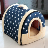 Maxbell Cat Beds Dog Tent Warm Nest Puppy Kennel Folding Cozy Kitty Warm Cave House
