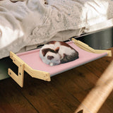 Maxbell Cat Window Perch Blanket Sturdy Window Hanging Bed Hammock for Indoor Cats L Pink