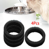 Maxbell 4 Pieces Replacement Pet Water Round Filter Foam Water Bowl for Kitten Puppy