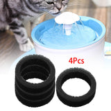 Maxbell 4 Pieces Replacement Pet Water Round Filter Foam Water Bowl for Kitten Puppy