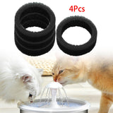 Maxbell 4 Pieces Replacement Pet Water Round Filter Foam Water Bowl for Kitten Puppy