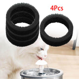 Maxbell 4 Pieces Replacement Pet Water Round Filter Foam Water Bowl for Kitten Puppy
