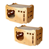 Maxbell Cat Scratcher Bed Scratching Pad Wear Resistant Cat Bed Cardboard Cat House 2 Cat Scratch Pad