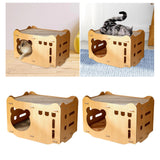 Maxbell Cat Scratcher Bed Scratching Pad Wear Resistant Cat Bed Cardboard Cat House 2 Cat Scratch Pad