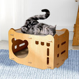 Maxbell Cat Scratcher Bed Scratching Pad Wear Resistant Cat Bed Cardboard Cat House 2 Cat Scratch Pad