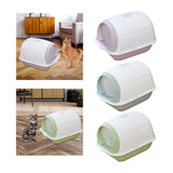 Maxbell Hooded Cat Litter Box Enclosed Potty Toilet Bedpan Container Pet Litter Tray Violet
