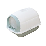 Maxbell Hooded Cat Litter Box Enclosed Potty Toilet Bedpan Container Pet Litter Tray Blue