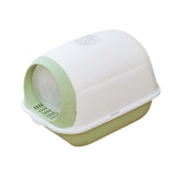 Maxbell Hooded Cat Litter Box Enclosed Potty Toilet Bedpan Container Pet Litter Tray Green