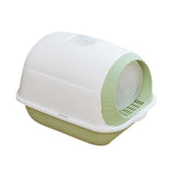 Maxbell Hooded Cat Litter Box Enclosed Potty Toilet Bedpan Container Pet Litter Tray Green