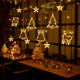 Maxbell Christmas LED String Lights Christmas Tree Bells Decorative for Backyard Warm Light