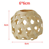 Maxbell 5Pcs Handwoven Lampshade Chandelier Light Cover Replacement for Restaurant Small