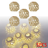 Maxbell 5Pcs Handwoven Lampshade Chandelier Light Cover Replacement for Restaurant Large