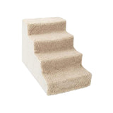 Maxbell Comfortable Dog Stairs Ladder Ramp Detachable Warm Cover Washable for Bed White