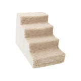 Maxbell Comfortable Dog Stairs Ladder Ramp Detachable Warm Cover Washable for Bed White