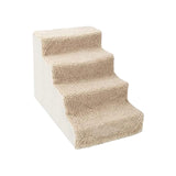 Maxbell Comfortable Dog Stairs Ladder Ramp Detachable Warm Cover Washable for Bed White