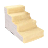 Maxbell Comfortable Dog Stairs Ladder Ramp Detachable Warm Cover Washable for Bed Yellow