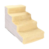 Maxbell Comfortable Dog Stairs Ladder Ramp Detachable Warm Cover Washable for Bed Yellow