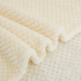 Maxbell Warm Pet Throw Blanket Flannel Doggy Solid Color Adult Couch Winter Beige