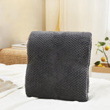 Maxbell Warm Pet Throw Blanket Flannel Doggy Solid Color Adult Couch Winter Gray