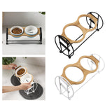 Maxbell Elevated Raised Bowls Stand Non Slip Pet Dining Table pets food Feeder Holder Black