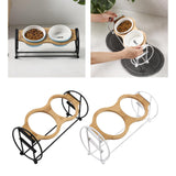 Maxbell Elevated Raised Bowls Stand Non Slip Pet Dining Table pets food Feeder Holder Black