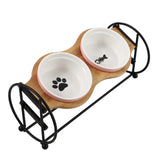 Maxbell Elevated Raised Bowls Stand Non Slip Pet Dining Table pets food Feeder Holder Black