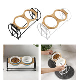 Maxbell Elevated Raised Bowls Stand Non Slip Pet Dining Table pets food Feeder Holder Black