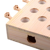 Maxbell Wooden Cat Toys Whack Mole Kitty Catching Maze Box Pet Supplies Interactive Mice Shape