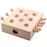 Maxbell Wooden Cat Toys Whack Mole Kitty Catching Maze Box Pet Supplies Interactive Mice Shape