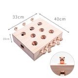 Maxbell Wooden Cat Toys Whack Mole Kitty Catching Maze Box Pet Supplies Interactive Doll Shape