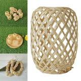 Maxbell Retro Style Lantern Handwoven Bamboo Lamp Shade for Kitchen Bedroom