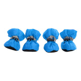 Maxbell 4Pcs Dog Boots Pet Supplies Comfortable for Outdoor Winter Snow 4 Blue 5cmx4cm