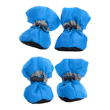 Maxbell 4Pcs Dog Boots Pet Supplies Comfortable for Outdoor Winter Snow 7 Blue 6.5cmx5.5cm