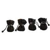 Maxbell 4Pcs Dog Boots Pet Supplies Comfortable for Outdoor Winter Snow 5 Black 5.5cmx4.5cm