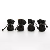 Maxbell 4Pcs Dog Boots Pet Supplies Comfortable for Outdoor Winter Snow 5 Black 5.5cmx4.5cm