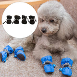 Maxbell 4Pcs Dog Boots Pet Supplies Comfortable for Outdoor Winter Snow 5 Black 5.5cmx4.5cm