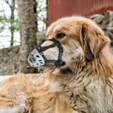 Maxbell Muzzle for Dog Adjustable Straps Mask Breathable Soft Cage Muzzle Durable 6cmx22cm