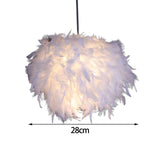 Maxbell Modern Feather Lamp Shade Romantic for Ceiling Light Bedroom Decoration Diameter 11.02inch