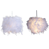 Maxbell Modern Feather Lamp Shade Romantic for Ceiling Light Bedroom Decoration Diameter 11.02inch