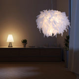 Maxbell Modern Feather Lamp Shade Romantic for Ceiling Light Bedroom Decoration Diameter 11.02inch