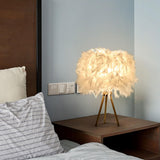 Maxbell Modern Feather Lamp Shade Romantic for Ceiling Light Bedroom Decoration Diameter 11.81inch