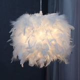 Maxbell Modern Feather Lamp Shade Romantic for Ceiling Light Bedroom Decoration Diameter 11.81inch