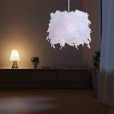 Maxbell Modern Feather Lamp Shade Romantic for Ceiling Light Bedroom Decoration Diameter 11.81inch