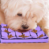 Maxbell Dog Lick Pad Portable Slow Feeder Encourage Natural Foraging Skills Dog Toys Purple