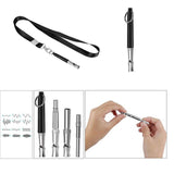 Maxbell Dog Whistle Stainless Steel Portable for Dogs Training Call Back Puppy Black